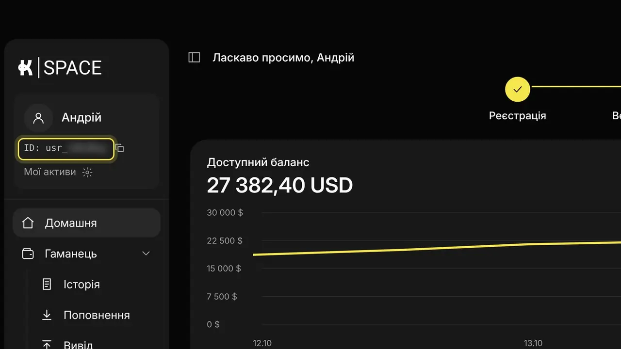 Що написати, щоб мені допомогли швидше: екран кабінету K-Space, крок 1